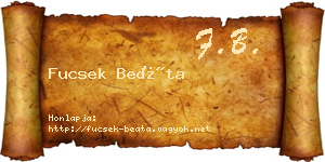 Fucsek Beáta névjegykártya
